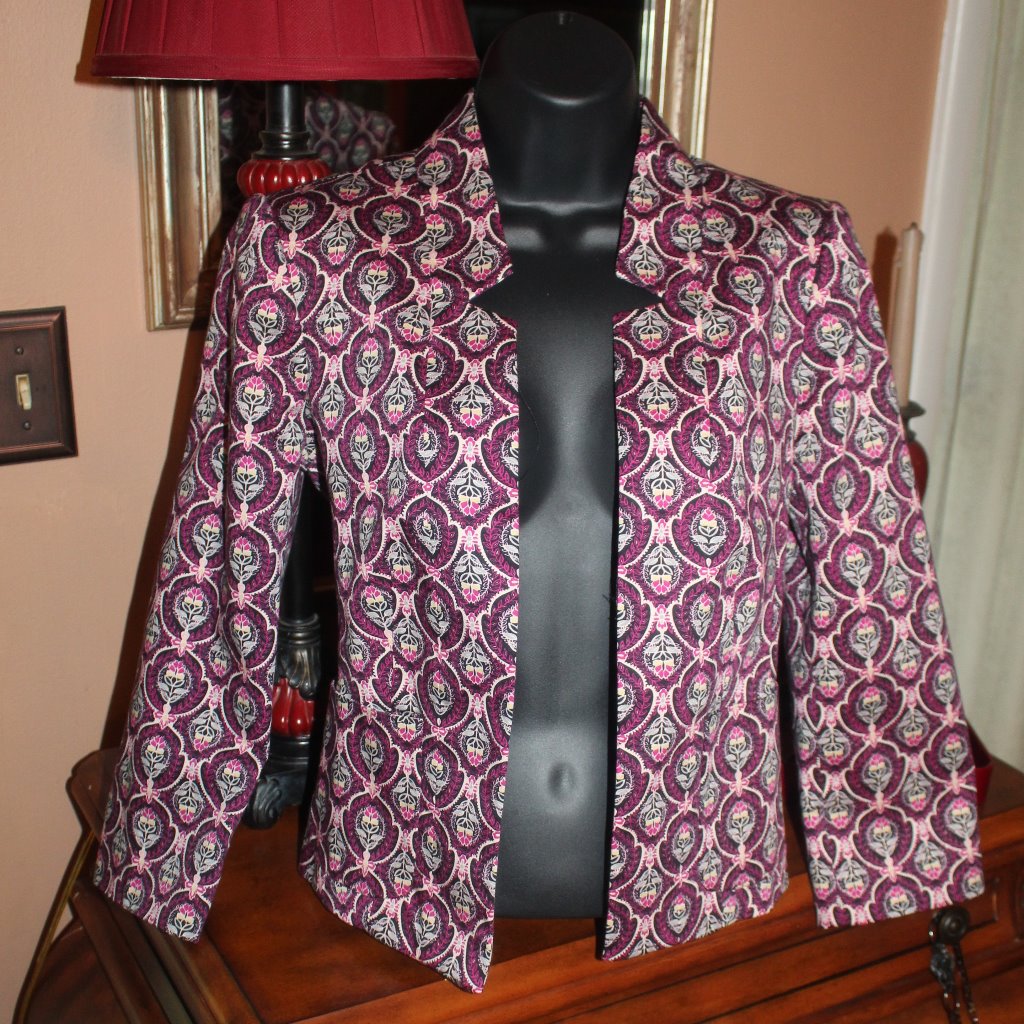 Bright Pattern Crop Jacket